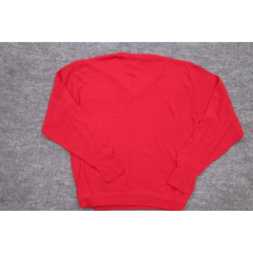 Vintage Lacoste Sweater Mens 2XL Acrylic Knit  Red V Neck Classic‎ Logo - Picture 7 of 7